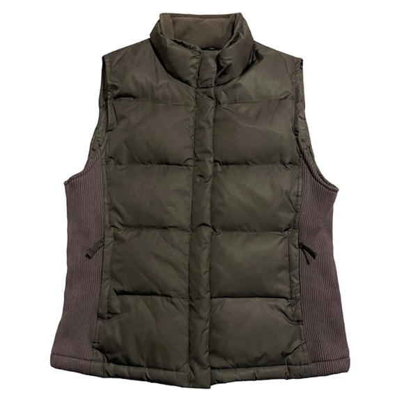 GAP Jackets & Blazers - GAP Puff Vest Black Collared Zip Snaps Pockets Insulated Down Lined Size Small